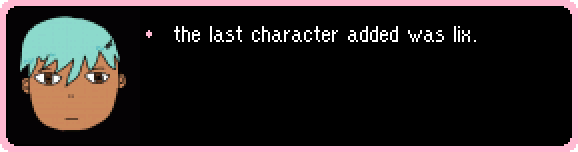 the last character added was lix.